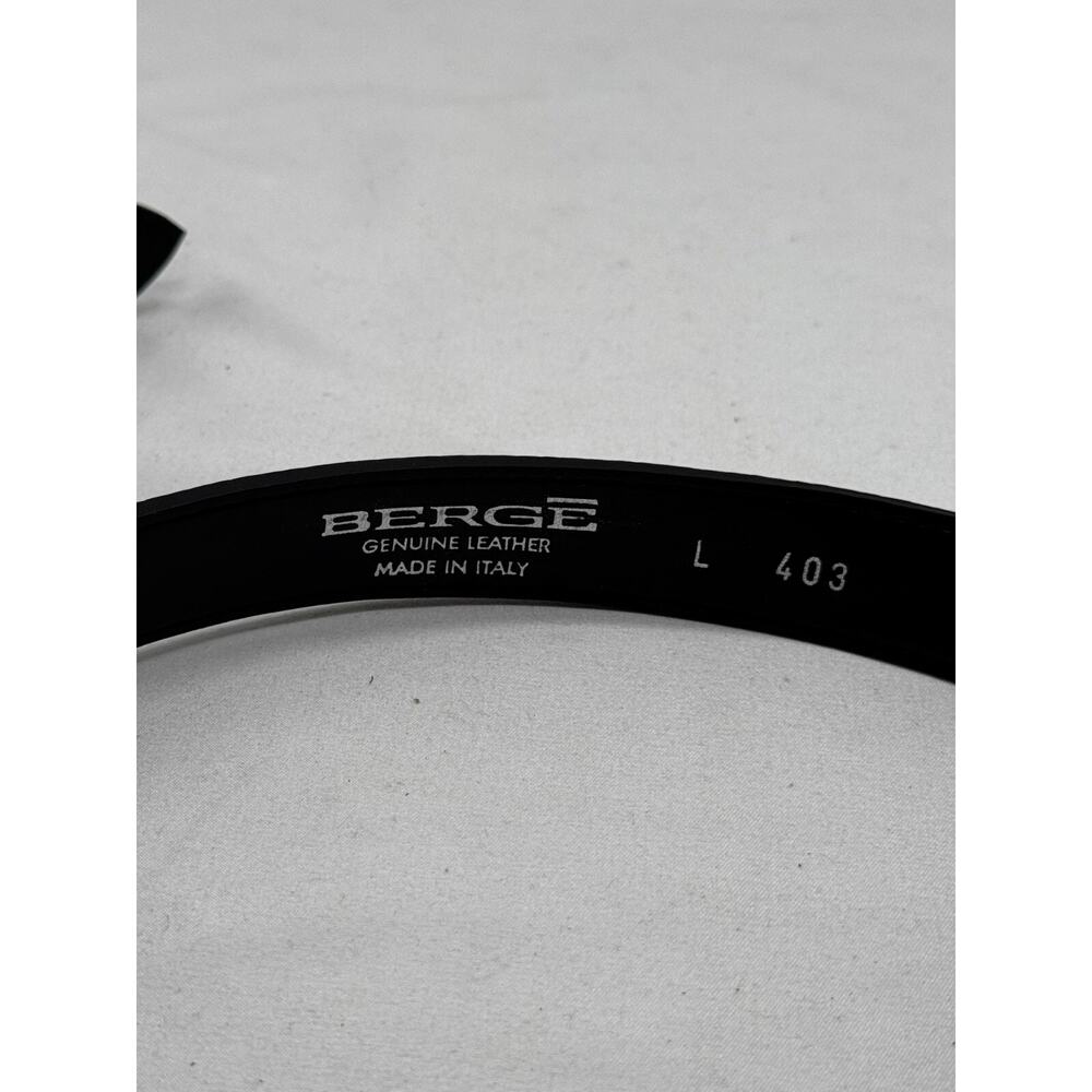 Berge Genuine Leather Belt Oxblood Croc Print Made in Italy Sz L 44.5" NWT - Picture 3 of 6